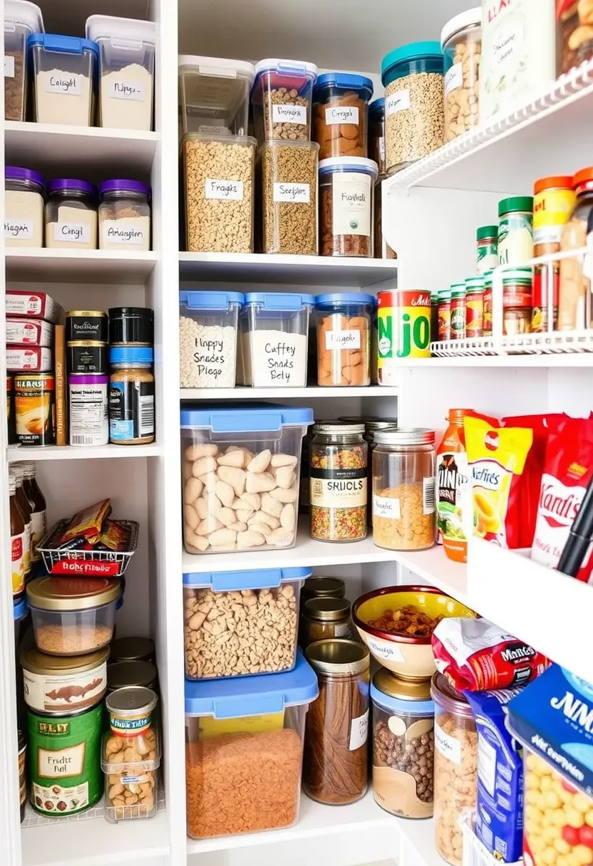 Organized pantry with budget-friendly staples