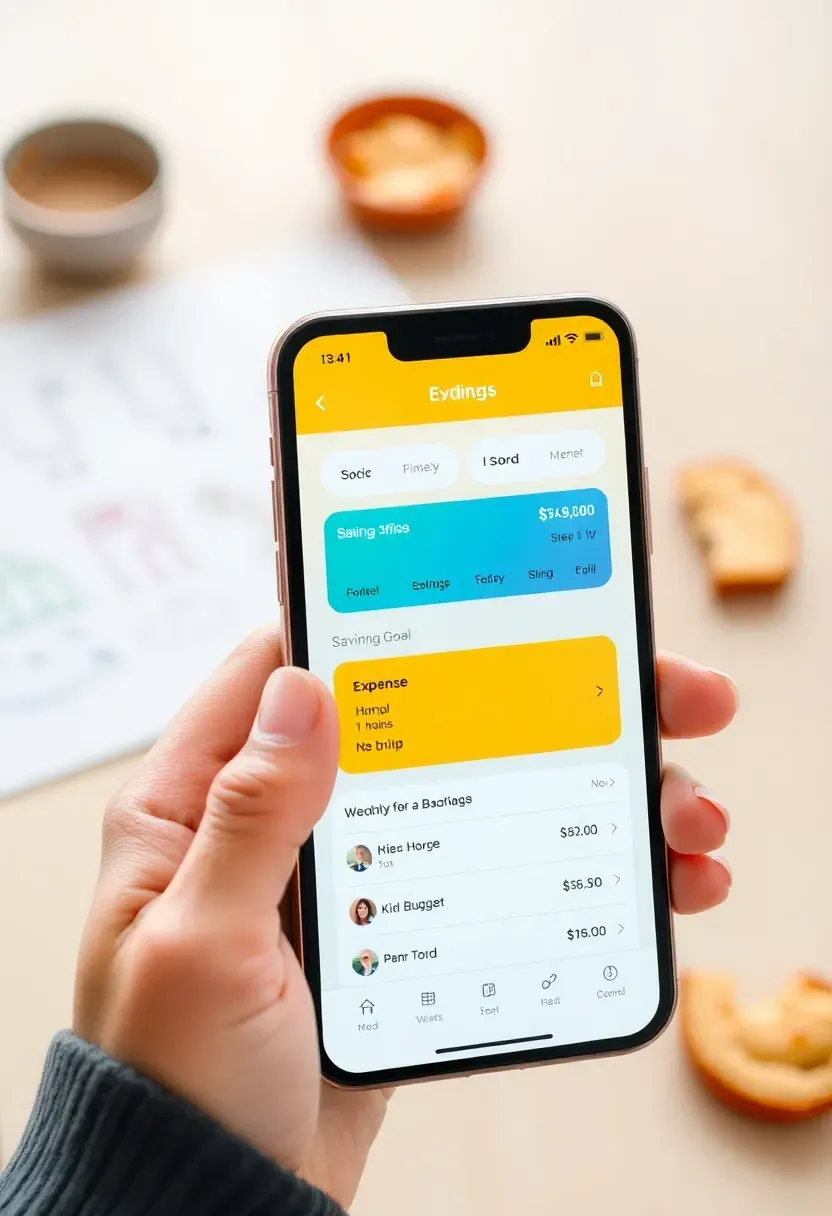 budgeting app for busy moms showing expense tracking, family budget planner, money management tips for mothers