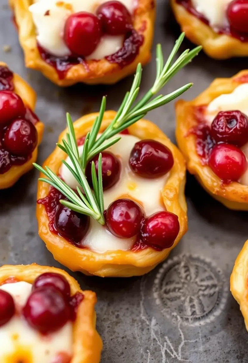 elegant cranberry and brie appetizer from Thanksgiving leftovers