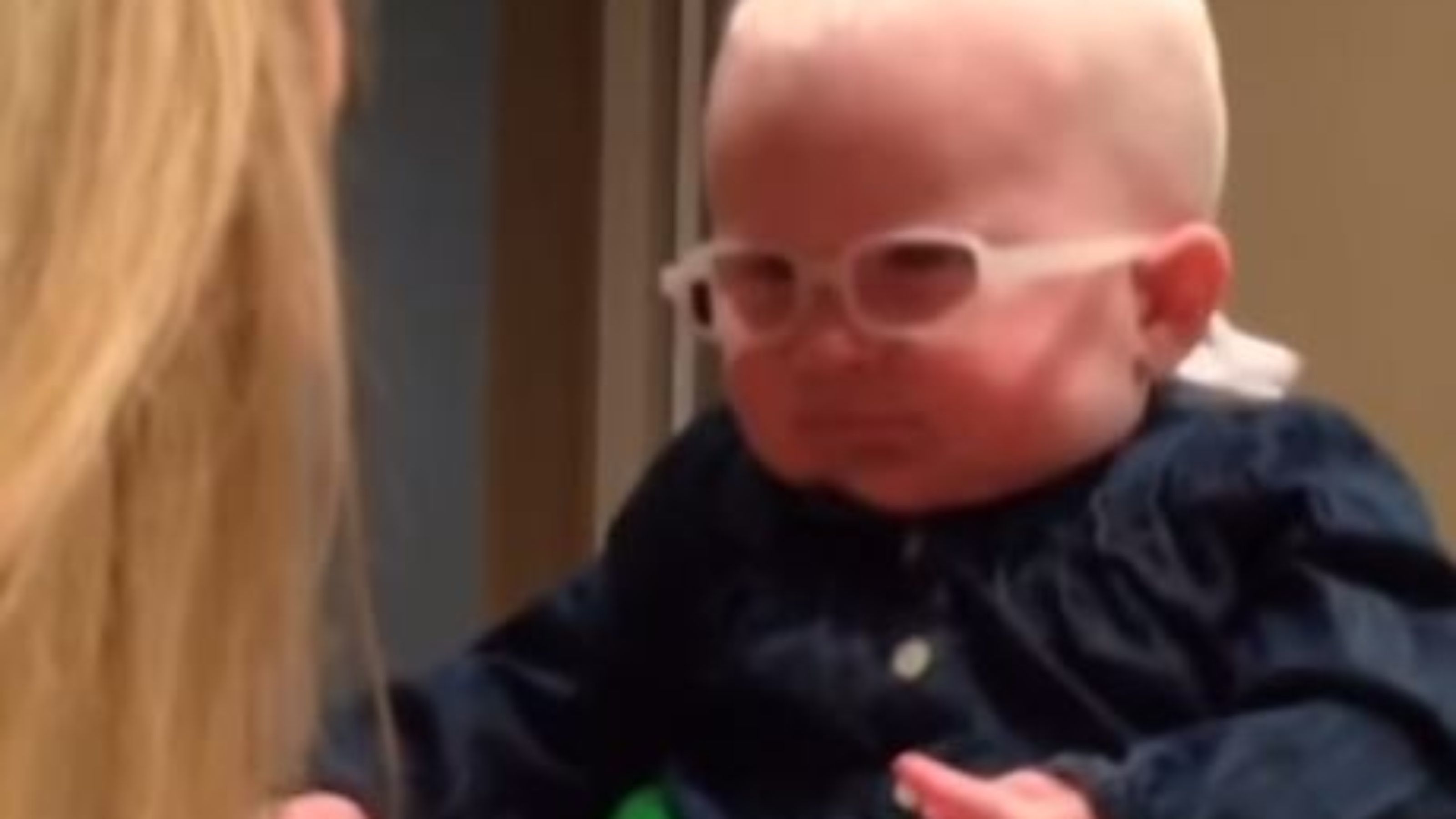 Baby “Sees” Mommy for the First Time