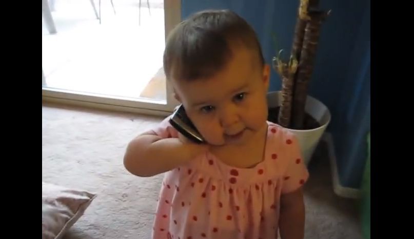 Watch What Happens When This Baby Talks to Dad on the Phone