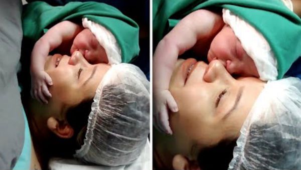 Baby Embraces Mom in the First Few Seconds of Life
